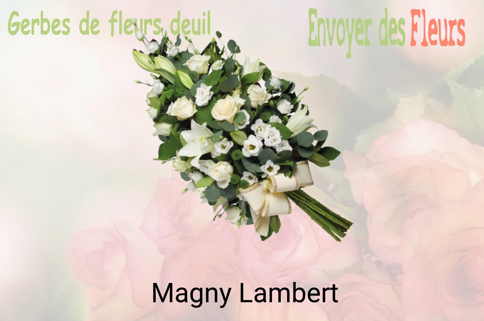 Gerbe de fleurs de deuil livrée à Magny-Lambert